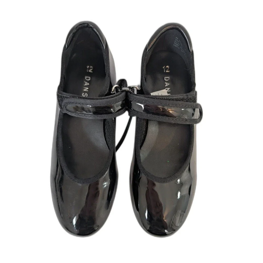 Danskin Girls Black Tap Shoes Size 12 - Picture 5 of 7